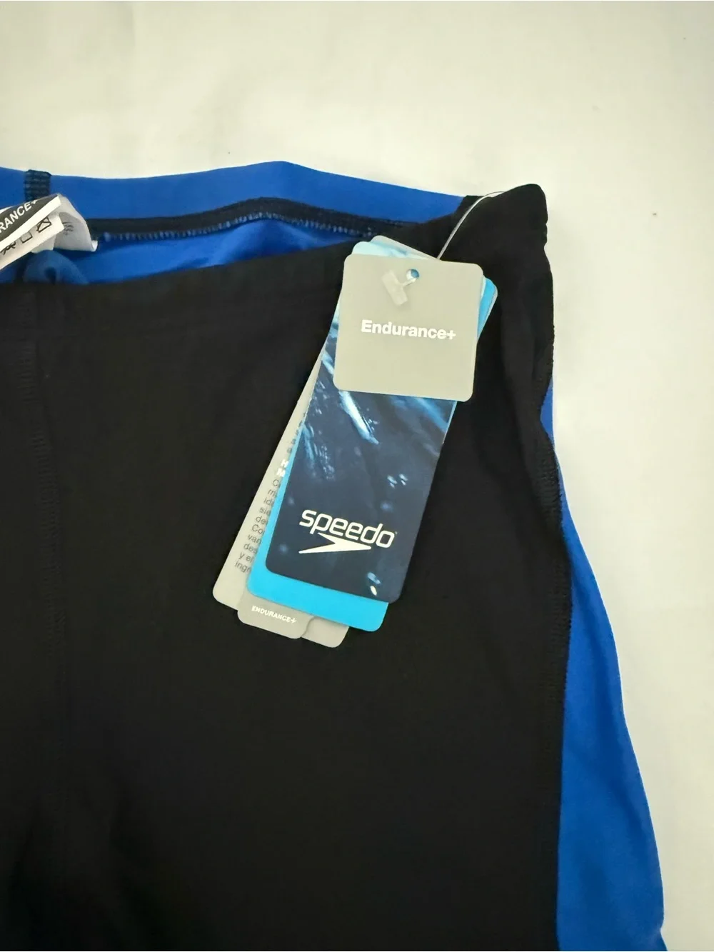 Speedo Black Swim Jammers with Blue Side Panels